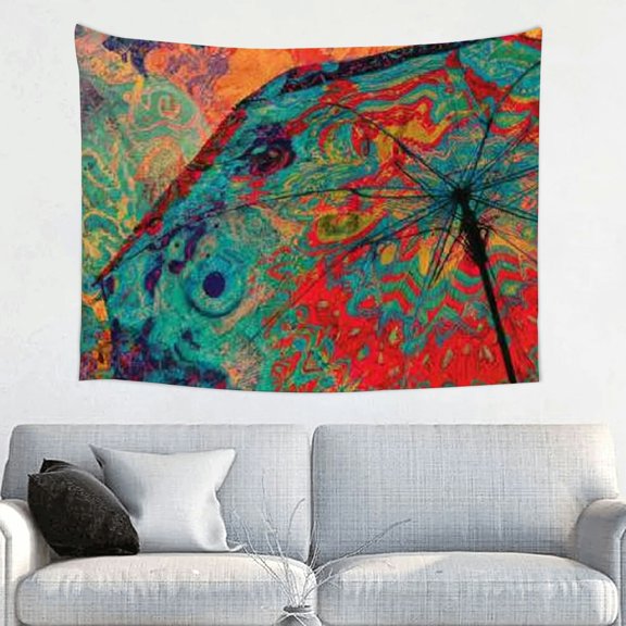 FCXZI Umbrella Psychedelic Colors Wall Tapestry Home Decor 100% Polyester 40*30in