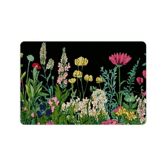 FCXZI Vanilla & Wildflower Door Mats, Spring Entrance Door Mats, Spring Decoration Welcome Door Mats, Non Slip Floor Mat Floor Mat Decorate Home/Bathroom/Kitchen/Interior Floor Mats 24x16in