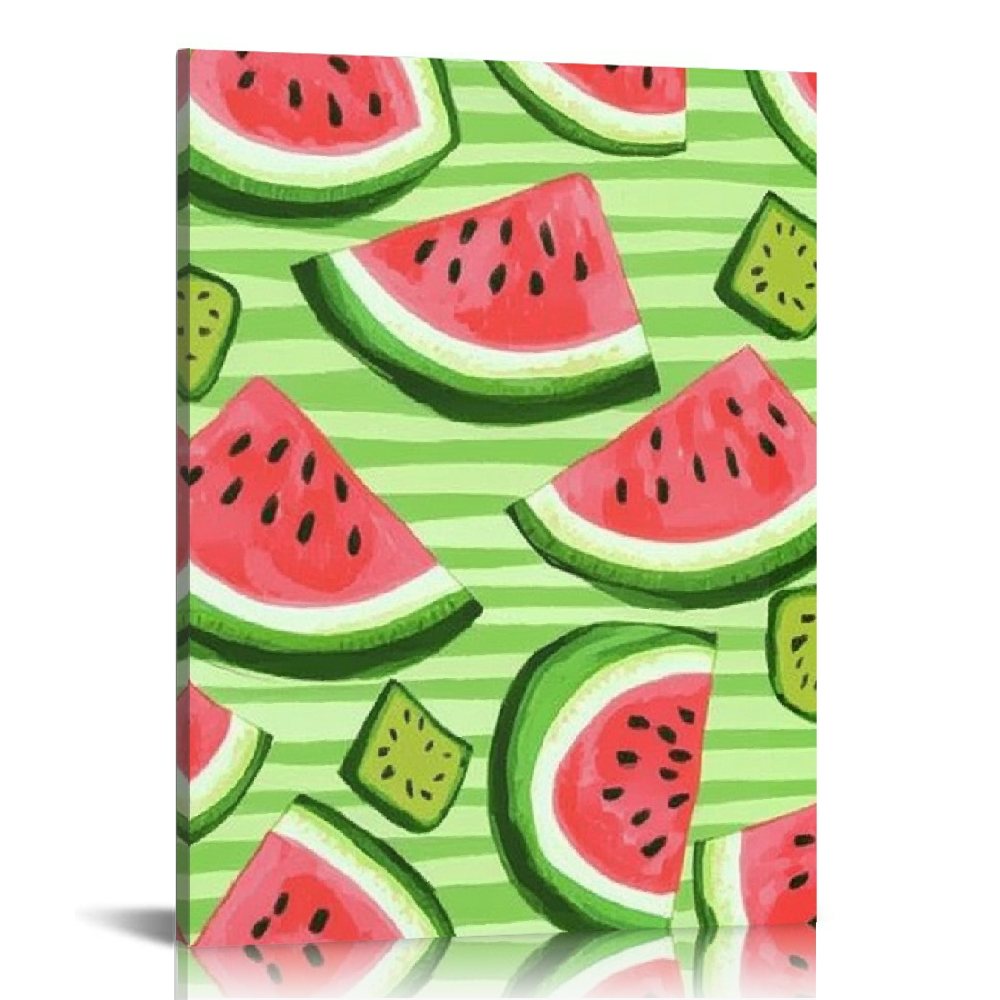 FCXZI Watermelon Slices Canvas Wall Art Decor for Home Office