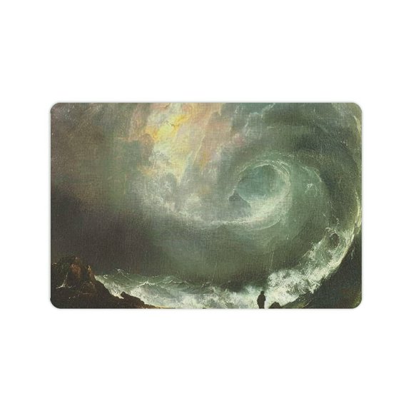 FCXZI Wave Man Ocean Home Diatom Mud Bath Rug Quick Drying Mat 24x16in