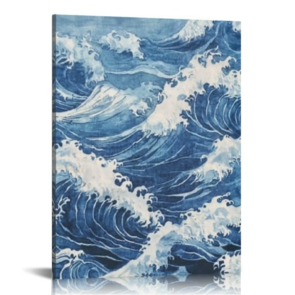 FCXZI Waves Wall Art Canvas Print Modern Home Decor 12x16 16x20 12x16in