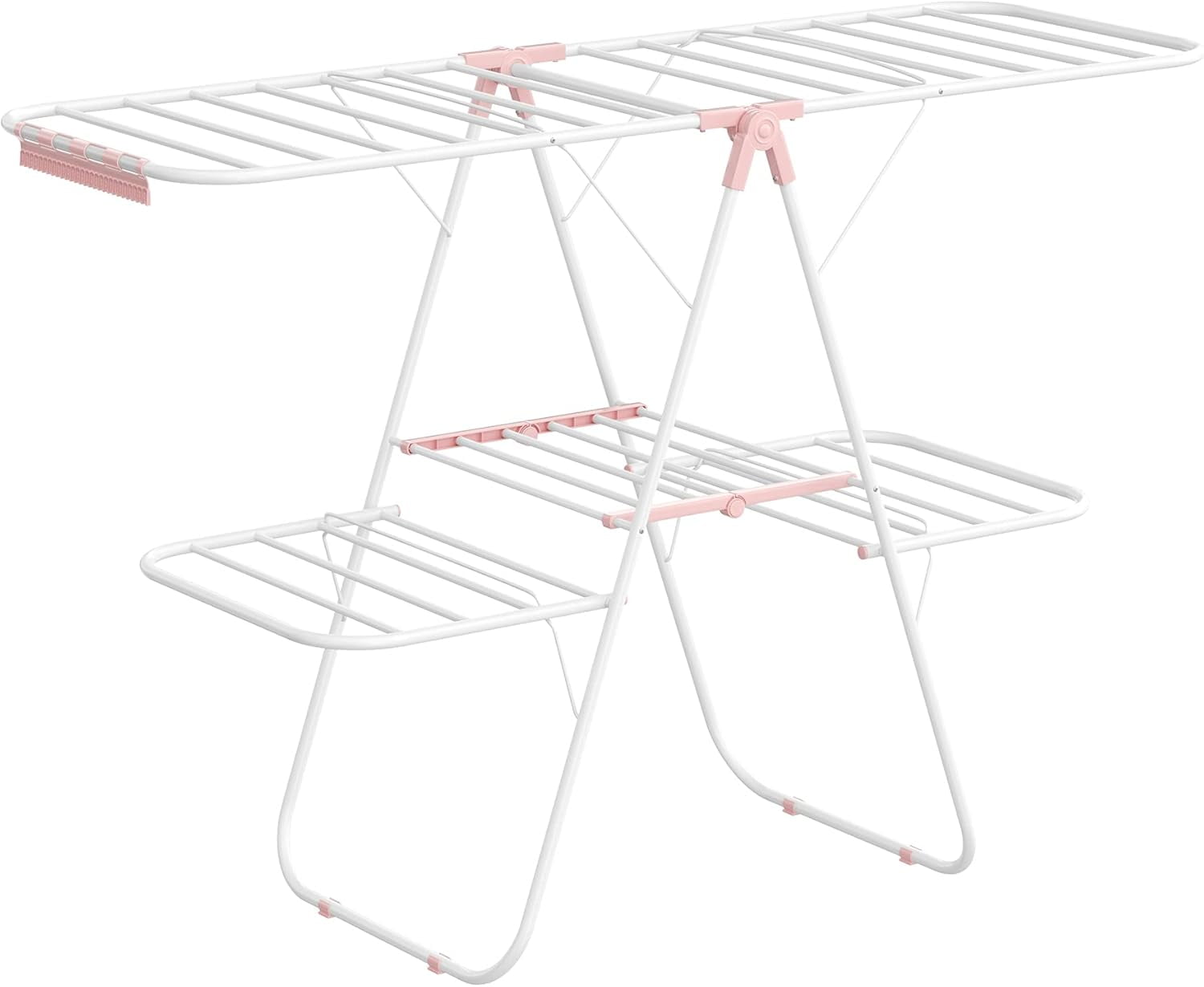 FCYNMF Clothes Drying Rack, Foldable 2-Level Laundry Drying Rack, Free ...
