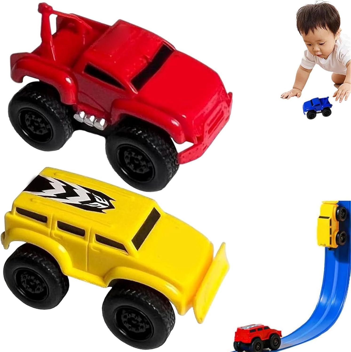 Pull-Back Wall Climbing Toy Car - Inertial Anti-Gravity Car For Kids, Yellow (Magical Climbing Vehicle) - View #10