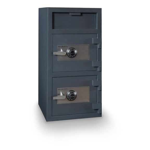 Hollon FDD-4020CC Depository Safe in Gray with Combination Dial Lock