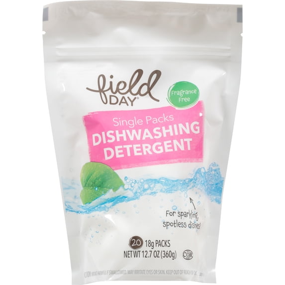 Field Day Single Packs Dishwashing Detergent - Dishwashing Detergent - Case Of 8 - 20 Count