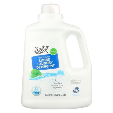 Field Day Free and Clear Liquid Laundry Detergent - Detergent - Case of 4 - 100 FL oz.