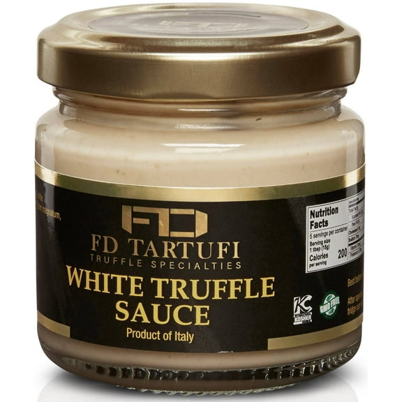 FD TARTUFI White Truffle Sauce 80g (2.82oz) - Gourmet Sauce | Condiments | Made in Italy | non gmo | Cheese | Milk | Cream | White Truffles