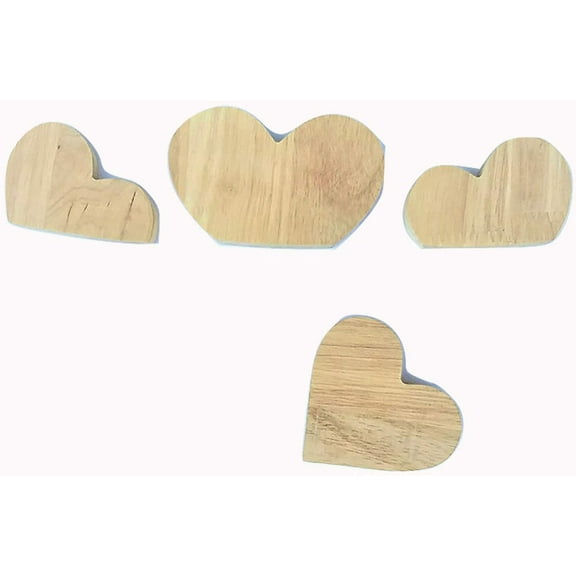 FD Valentines Craft Decor - DIY Wood Hearts 4pc Set