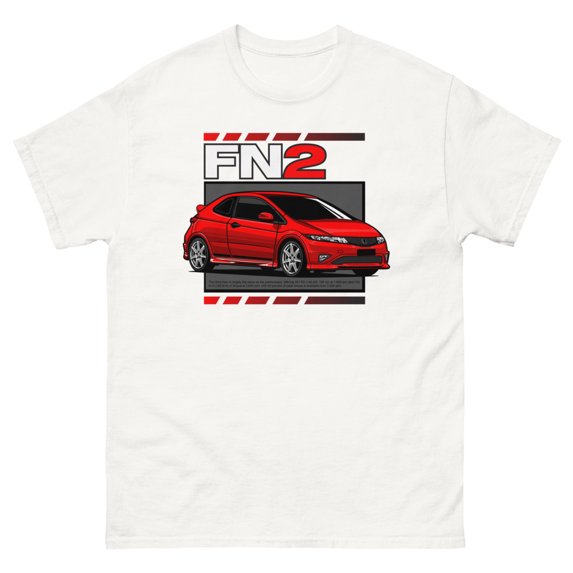 FD2 TYPE R civic hatchback t-shirt (White, S)