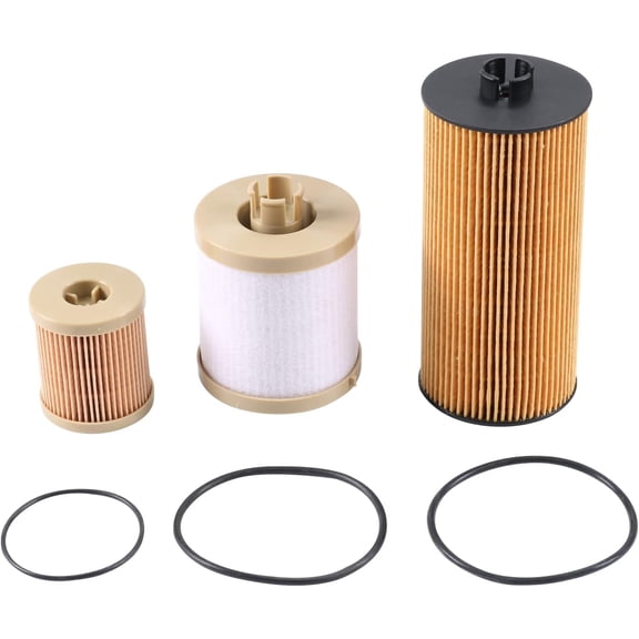 FD4616 Fuel Filter and FL2016 Oil Filter Replacement Fit for Ford F250 F350 F450 F550 Super Duty 6.0L 2003-2007 Excursion 6.0L 2003-2005, Pack of 1