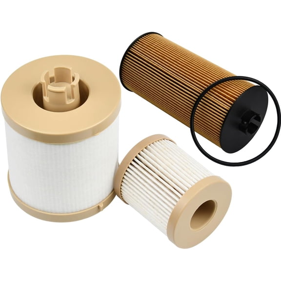 FD4616 Fuel Filter and FL2016 Oil Filter Replacement Fit for Ford F250 F350 F450 F550 Super Duty 6.0L 2003-2007 Excursion 6.0L 2003-2005, Pack of 1