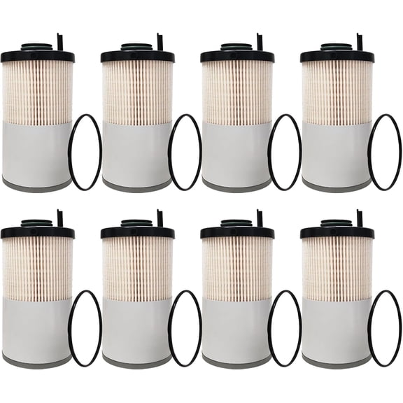 FD4624 Fuel Filter Element Fit for Ford 2017-2022 F-250, F-350, F-450, F-550 Super Duty V8, Replaces # FD-4624, FD-4625, HC3Z-9N184-B, Pack of 8