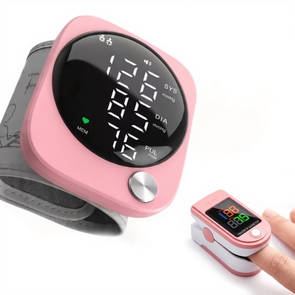 FDA-Cleared Automatic Wrist Blood Pressure Monitor Large LCD Display with Voice Alerts, USB Rechargeable, Irregular Heartbeat & Pulse Detection, Adjustable Cuff for Seniors, Ideal Gift for Parents
