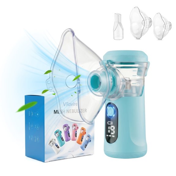 FDA-Cleared Rechargeable Handheld Atomizer with LED Display - Clean, Quiet, and Powerful Mist Output-Green