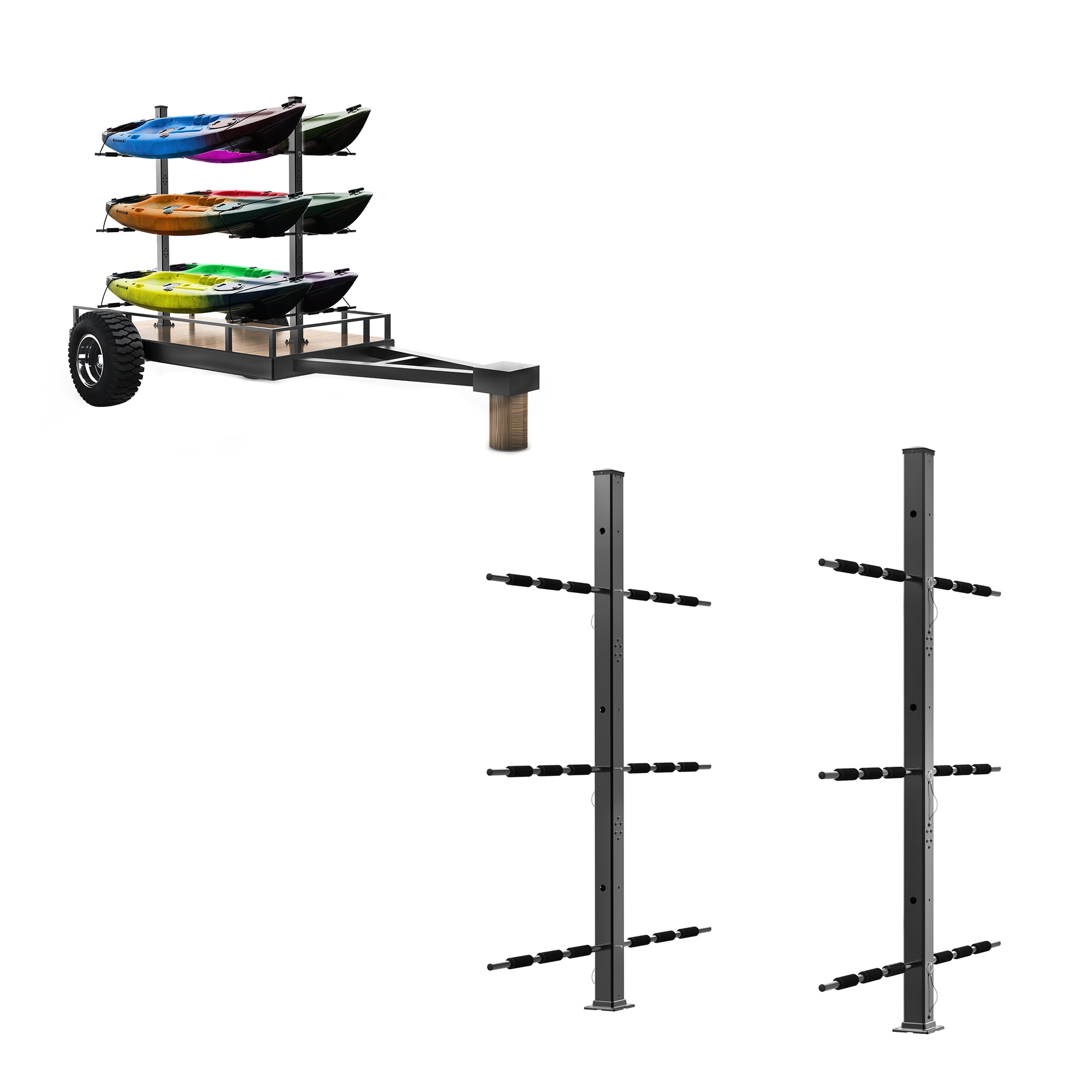 FDB Adjustable Multifunctional Kayak Carrier Transport Rack Canoes Boats Paddleboard SUP Storage Heavy Duty Weatherproof Stand (no Trailer)
