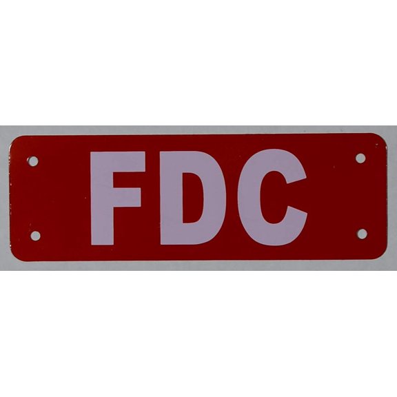 FDC Sign (RED, Reflective, Aluminium 2X6) (ref-2201)