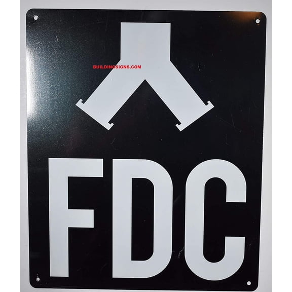 FDC Sign with Symbol Sign (Black, Rust Free Aluminium 10X12)(ref-2022-4)