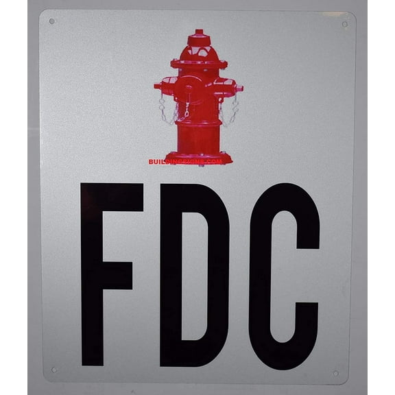 FDC Sign with Symbol Sign (White, Reflective, Aluminium 10x12)(ref-2022-4)