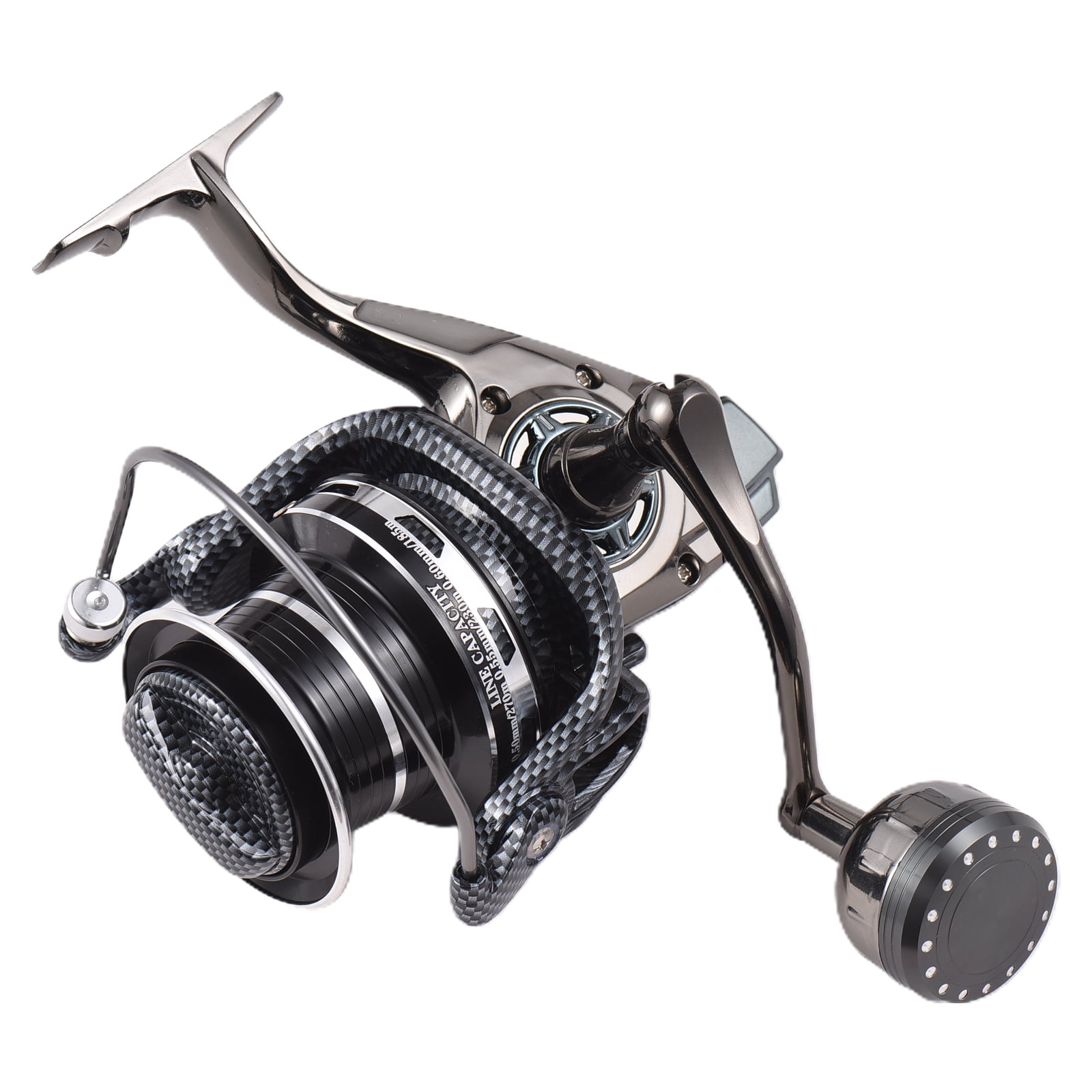 FDDL Snake Pattern DE Color Fishing Reels Spinning Metal Long Casting Reel,  14+1 Gear Ratio, Ultra Smooth Performance for Saltwater/Freshwater Fishing  