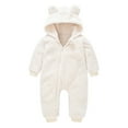 thumbnail image 1 of FDDMis Baby Fleece Jacket Baby Winter Jacket 12-18 Months Winter Coat Baby Little Girls Tops 2t Girl Clothes Winter 3t Clothes for Girls Baby Girl, White 6-12 Months, 1 of 8