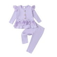 thumbnail image 1 of FDDMis Baby Girl Take Home Outfit Newborn Gender Neutral Baby Outfits Kids Clothing Set Short Overalls Girl Sets Baby Clothes 9-12 Months Winter, 1 of 8