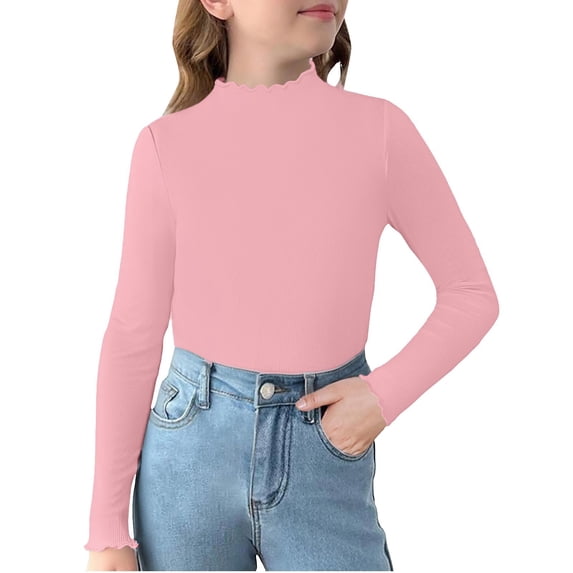 FDDMis Basic Tees White Top Girls Shirt Long Sleeve Shirts Sweat Shirt Baby Girl 24 Months Clothes Teenage Girl Clothes Cute Y2k Clothes