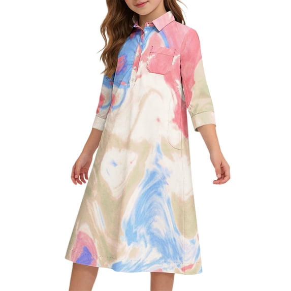 FDDMis Black Dress Long Sleeve Club Dress Thanksgiving Dresses Plus Size Winter Dress Funeral Dress Size 5 Girls Clothes, 8-9 Years