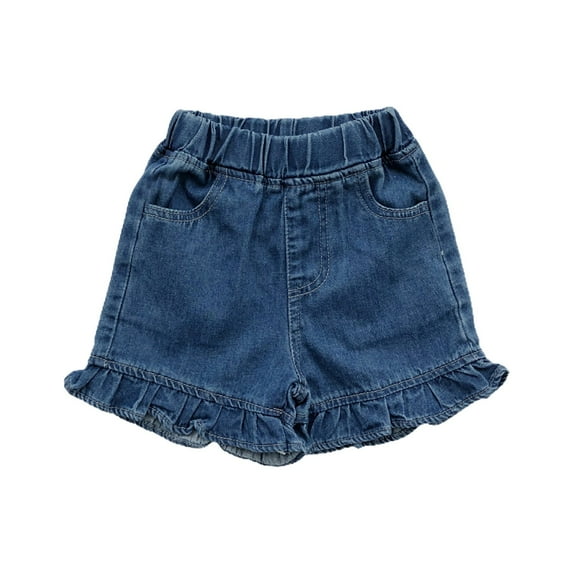FDDMis Black Spandex Shorts for Teens Preppy Clothes Kids Clothes for Toddler Girls High Waisted Straight Leg Jeans 3t Shorts Girls Black Biker, Blue 18-24 Months