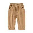 thumbnail image 1 of FDDMis Black Sweatpants White Wide Leg Pants Boot Cut Yoga Pants Toddler Clothes for Boys Clothes 4-6 Baby Boys 12-18 Months Clothes 10 Year Olds, Khaki 4-5 Years, 1 of 4