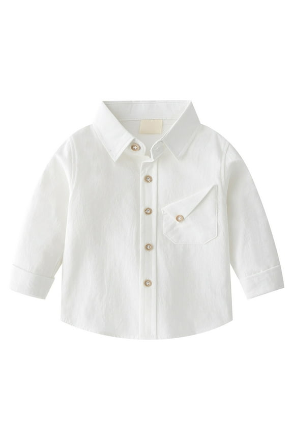Boys Button Down Shirt Girls Sweatshirts Size 7-8 2t Clothes Boys Girls Fashion Tops Camisa Blanca Blusas Para Niñas De 10 a 12 Años Best White Tees Graphic Tees for Teens Boys Girl Tops