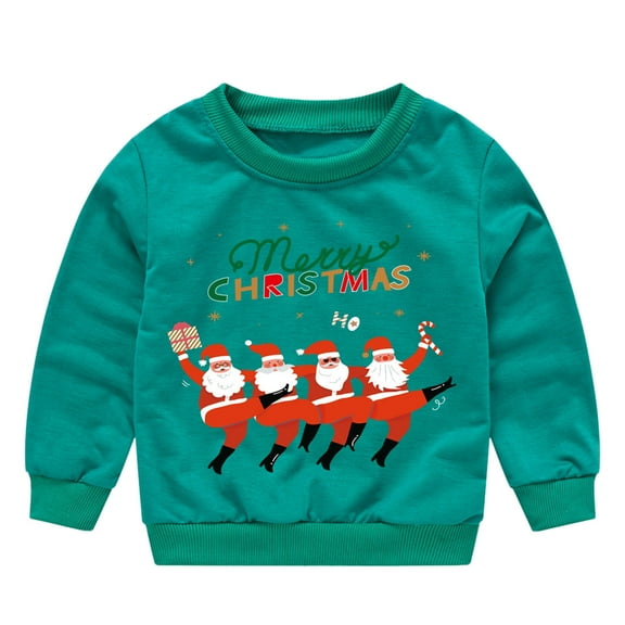 FDDMis Boys Christmas Sweatshirt Christmas Tee Shirts for Family Boys Green Tshirt Girls Tshirt Cute Baby Clothes Toddler Girl Clothes 4t Teens, 4-5 Years