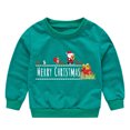 thumbnail image 1 of FDDMis Boys Christmas Sweatshirt Christmas Tee Shirts for Family Boys Green Tshirt Girls Tshirt Cute Baby Clothes Toddler Girl Clothes 4t Teens, 6-7 Years, 1 of 3
