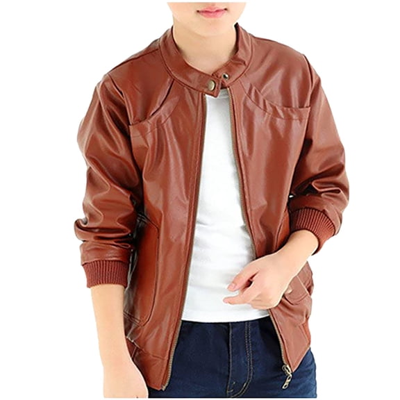 FDDMis Boys Jackets Size 8-10 Jackets for Teenagers Boys 14-16 Boy Shirts Size 8 Boy Clothes 4t Boys Clothes Size 10-12 Youth 18 Month Winter Clothes, Brown 8-9 Years