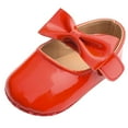 thumbnail image 1 of FDDMis Boys Shoes Size 6 Toddler Flower Girl Shoes for 1 Year Old Girl Toddler Black Shoes Girl Barefoot Kids Shoes Gold Shoes Girls Baby Socks Shoes, Red 6-12 Months, 1 of 8
