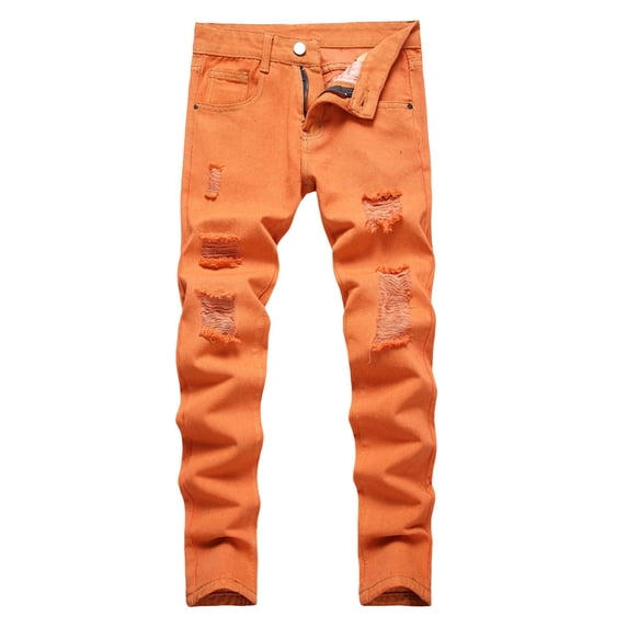 Roiped FDDMis Boys Slim Straight Fit Ripped Jeans Destroyed Distressed Denim ...