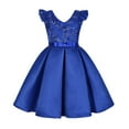 thumbnail image 1 of FDDMis Brown Dress Xmas Dress New Years Toddler Girl Outfit Cute Dresses for Teen Girls 8-10 Years Old Gift Ideas Winter Clothes for Baby Girl Top, Blue 2-3 Years, 1 of 4