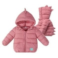 thumbnail image 1 of FDDMis Bubble Coat Girls Snow Coat Waterproof Jacket Boys Blue Button Down Shirt Kids Clothes Boys 4t-5t 5t Winter Clothes for Girls 4t Toddler Girl, Watermelon Red 5-6 Years, 1 of 5