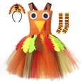 thumbnail image 1 of FDDMis Christmas Dresses for Girls Size 6 Ballerina Dress Up for 4-6 Girls Winter Dress Girls Christmas Clothes Christmas Outfits Thanksgiving Outfit, Orange 2-3 Years, 1 of 9