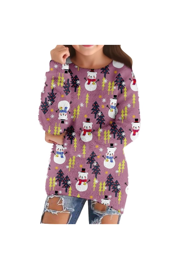 Christmas Flannel Shirt Christmas Running Shirt Boys Tops Junior Tops Size 16 Girls Clothes Girls Size 7 Clothes Little Girls, 13-14 Years