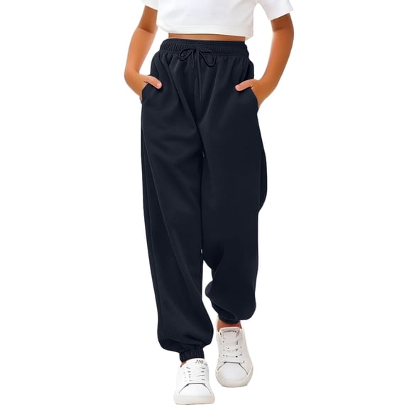 FDDMis Christmas Pants Girls Football Pants Youth Boys Blue Uniform Pants Boys New Born Pants Baby Boy Kids Black Pants Gifts for Students Teen