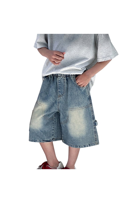 Cowboy Jeans High Waisted Flare Jeans Baby Jeans 3-6 Months Cycling Pants Para Niños Baby Boy Clothes 12-18 Months Little Boys Clothes Toddler, Light Blue 4-5 Years