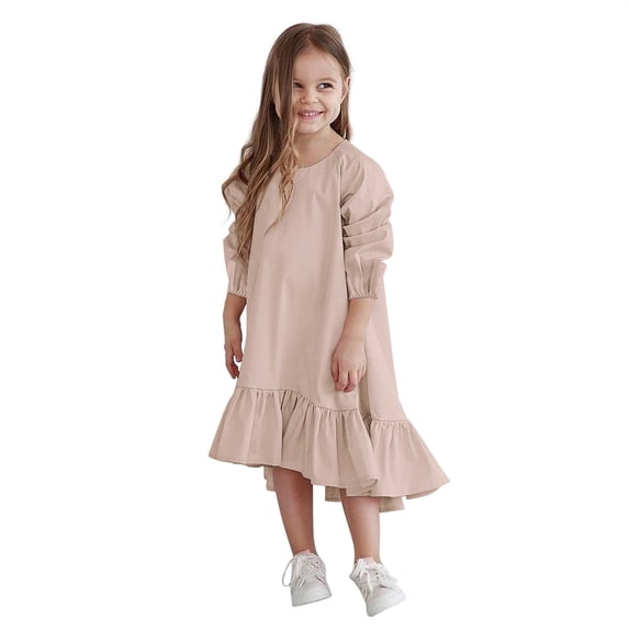 FDDMis Floral Gown Plus Size Formal Dress Little Black Dress Kids Dress Christmas Clothes for Girls 10-12 12 Month Girl Clothes Winter 6t Girls, Khaki 11-12 Years