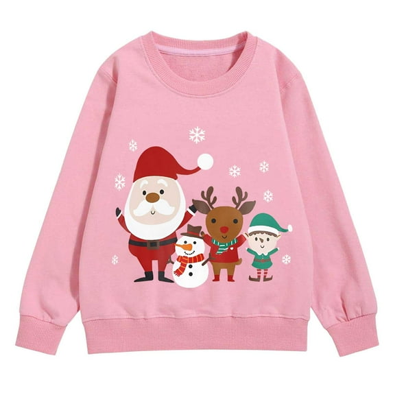 FDDMis Funny Christmas Tshirts Christmas Running Shirt Sweatshirt Teen Girls Tops Size 12-14 Winter Clothes for Girls 7 Year Old Girl Clothes, Pink 11-12 Years
