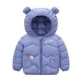 thumbnail image 1 of FDDMis Girls Snow Coat Boy Winter Jacket Kids Bomber Jacket Baby Boy Shirts Clearance Baby Girl Clothes Infant Baby Clothes 12 Month Girl, Blue 12-18 Months, 1 of 9