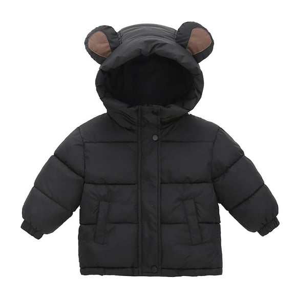 FDDMis Girls Warm Winter Coat Kids Puffer Jacket Toddler Jacket 0-3 Month Thanksgiving Outfit Girl Baby Clothes Boy Newborn Baby 2t Boy Clothes, Black 5-6 Years