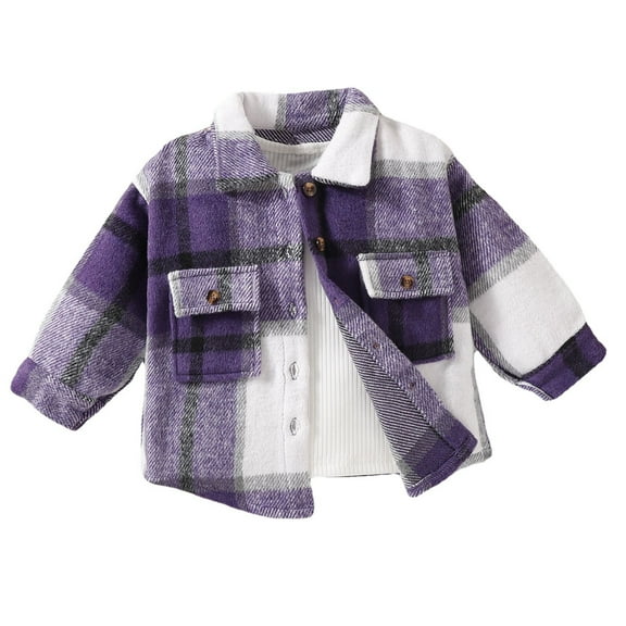 FDDMis Girls Winter Coat Size 16-18 2t Jackets for Toddler Girl Boys Winter Jacket Long Sleeve Shirts 4t Girls Size 5t Girls Clothes Girl Clothes, Purple 18-24 Months