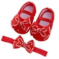thumbnail image 1 of FDDMis Gold Shoes for Girls Baby Shoes Size 3 Kids Shoes 2 Shoes Baby Girls 12-18 Months Black Shoes Kids Size Boys Size 11 Shoes Little Kid, Red 6-9 Months, 1 of 7