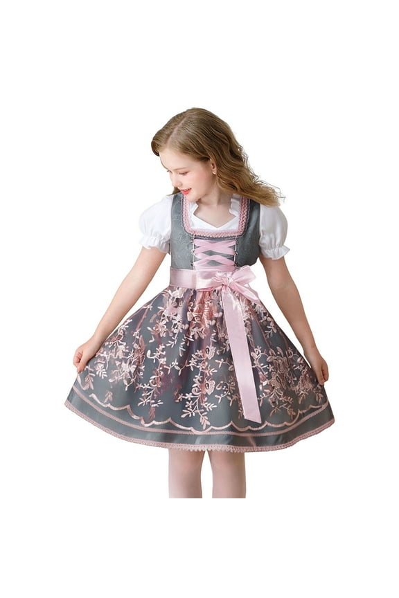 Green Renaissance Dress Plus Size Tulle Dress Black Long Sleeve Dress Girls Long Goth Dress Clothes for 9 Year Old Girls Winter Baby Boy, Pink 6-7 Years