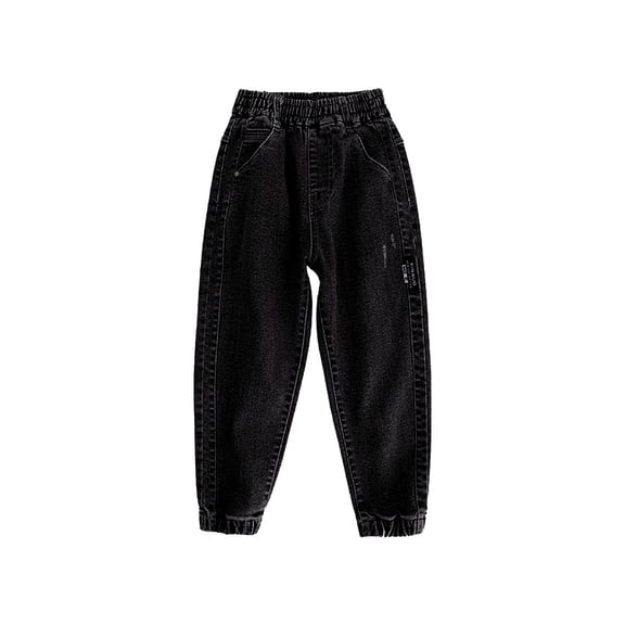 FDDMis Jeans Ripped New Jeans Black Jeans for Boys Denim Sweatpants Grey Sweatpants Clothes Preppy Clothes for Teen Boys Cute Preppy, Black 3-4 Years