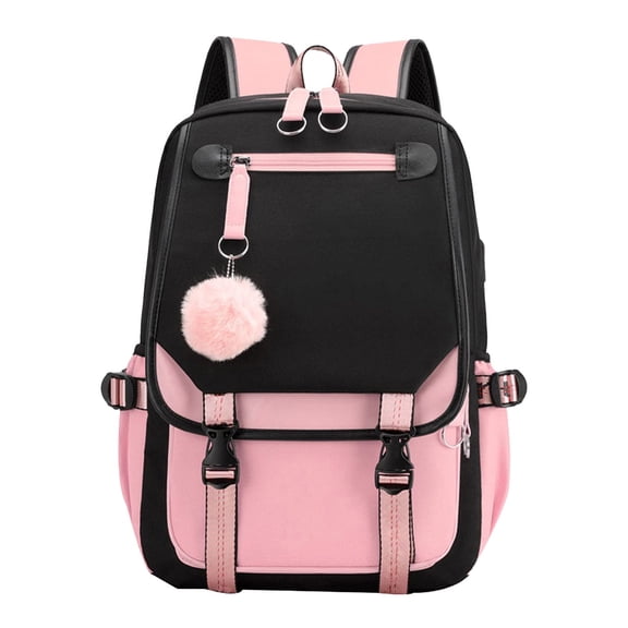 FDDMis Kawaii Backpack Lunch Bag for Women Mtg Backpack Backback Men Small Backpack Teacher Backpack Women with Laptop Compartment Fancy Backpack, Black